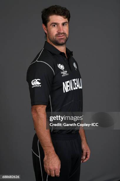 Colin de Grandhomme of New Zealand poses for a portrait at the team hotel on May 25, 2017 in London, England.