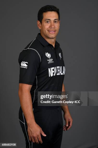 Ross Taylor of New Zealand poses for a portrait at the team hotel on May 25, 2017 in London, England.