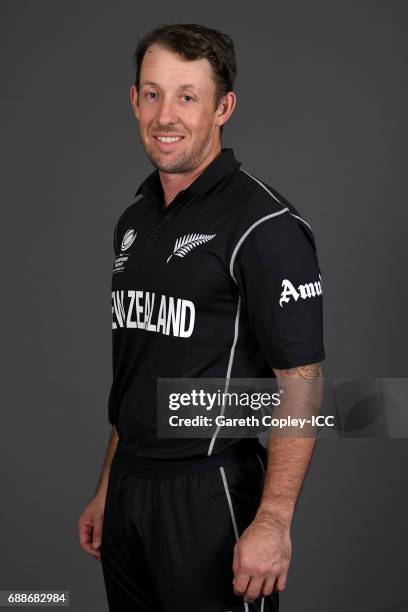 Luke Ronchi of New Zealand poses for a portrait at the team hotel on May 25, 2017 in London, England.