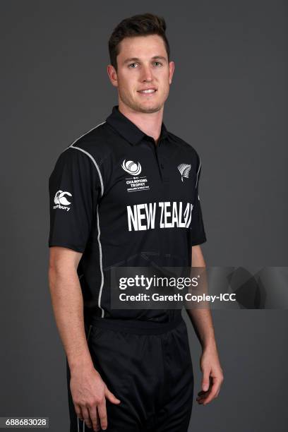 Adam Milne of New Zealand poses for a portrait at the team hotel on May 25, 2017 in London, England.