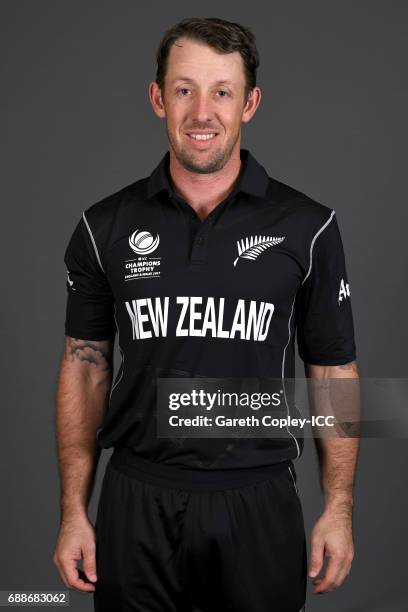 Luke Ronchi of New Zealand poses for a portrait at the team hotel on May 25, 2017 in London, England.