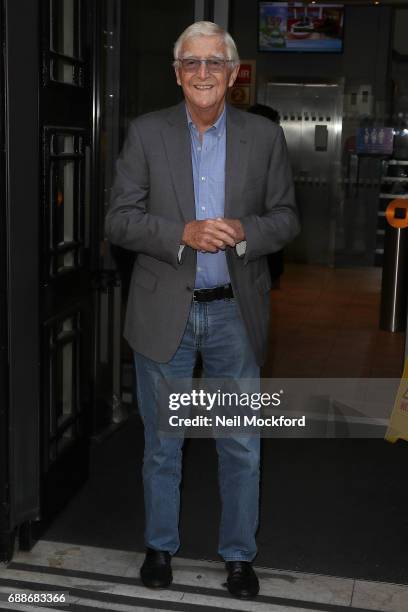 Michael Parkinson seen at BBC Radio 2 on May 26, 2017 in London, England.