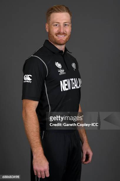Martin Guptill of New Zealand poses for a portrait at the team hotel on May 25, 2017 in London, England.
