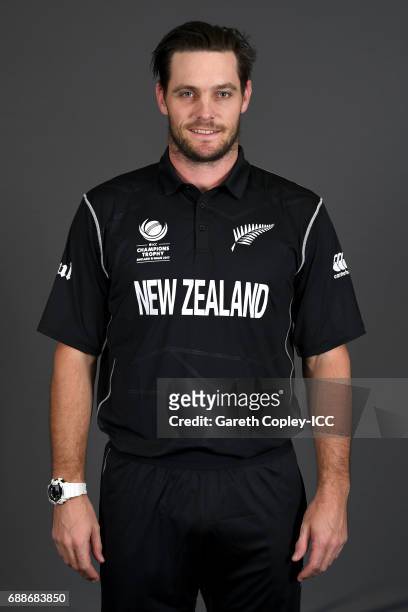 Mitchell McClenaghan of New Zealand poses for a portrait at the team hotel on May 25, 2017 in London, England.
