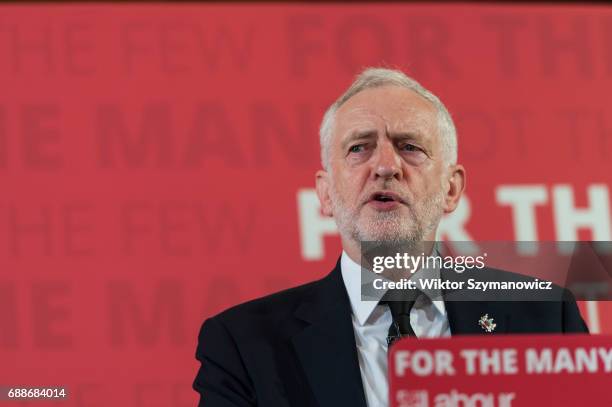 Jeremy Corbyn, Leader of the Labour Party, makes a speech at One Great George Street on democracy, solidarity and the relation between terrorism and...