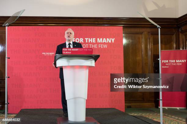 Jeremy Corbyn, Leader of the Labour Party, makes a speech at One Great George Street on democracy, solidarity and the relation between terrorism and...