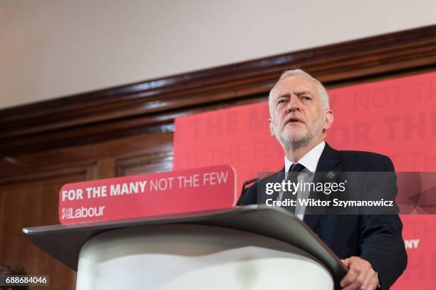 Jeremy Corbyn, Leader of the Labour Party, makes a speech at One Great George Street on democracy, solidarity and the relation between terrorism and...