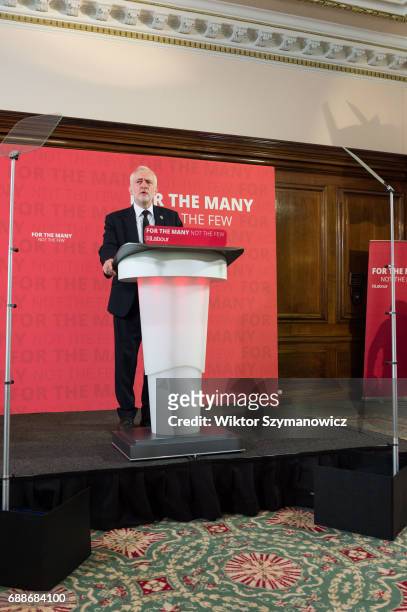 Jeremy Corbyn, Leader of the Labour Party, makes a speech at One Great George Street on democracy, solidarity and the relation between terrorism and...