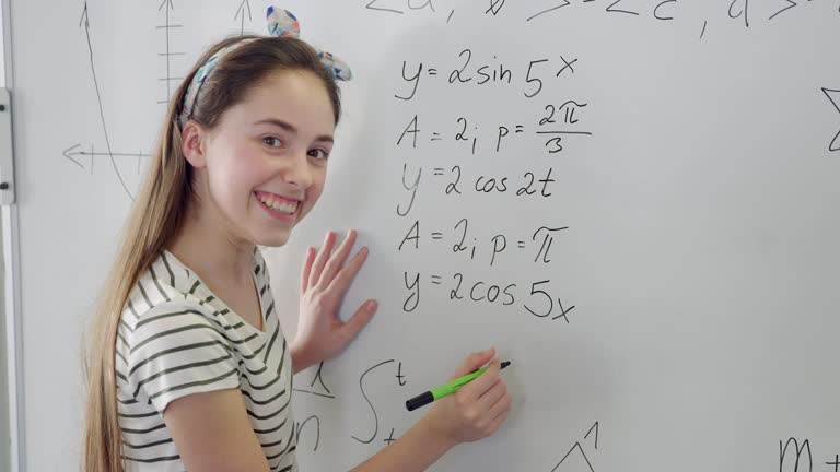 Withboard Math Girl 109 Trigonometry Symbols Stock Videos, Footage, & 4K Video Clips ...
