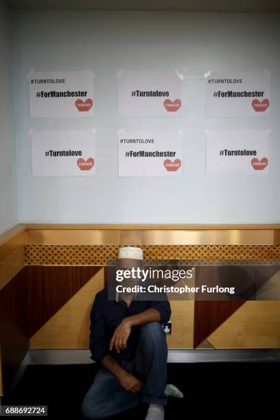 Muslims attend Friday prayers at Manchester Central Mosque where they prayed for the victims and injured in the Manchester Arena bombing, and also...