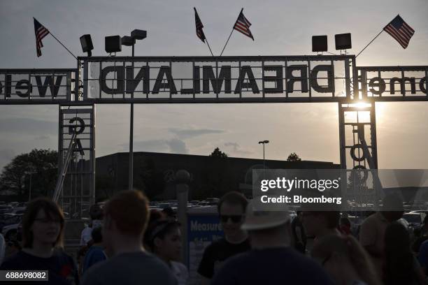 The entrance to the Dreamland Amusements carnival stands in front of the Boscov's Department Store LLC in the parking lot of the Neshaminy Mall in...