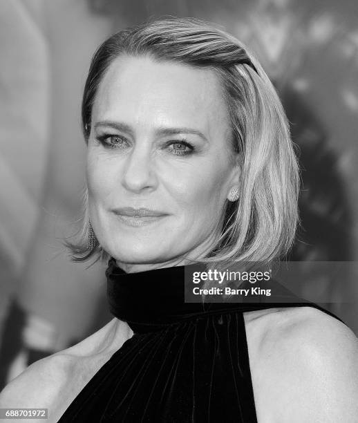 Actress Robin Wright attends the World Premiere of Warner Bros. Pictures' 'Wonder Woman' at the Pantages Theatre on May 25, 2017 in Hollywood,...