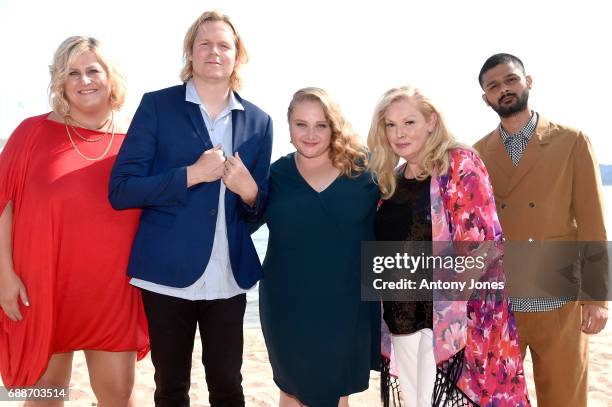 Bridget Everett, Geremy Jasper, Danielle Macdonald, Cathy Moriarty, and Siddharth Dhananjay attend the "Patti Cake$" Photocall during the 70th annual...