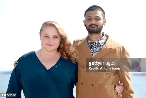 Danielle Macdonald and Siddharth Dhananjay attend the "Patti Cake$" Photocall during the 70th annual Cannes Film Festival at Palais des Festivals on...