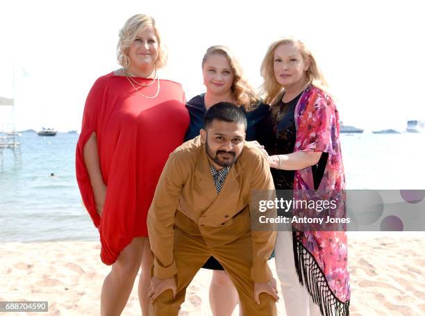 Bridget Everett, Danielle Macdonald, Cathy Moriarty, and Siddharth Dhananjay attend the "Patti Cake$" Photocall during the 70th annual Cannes Film...