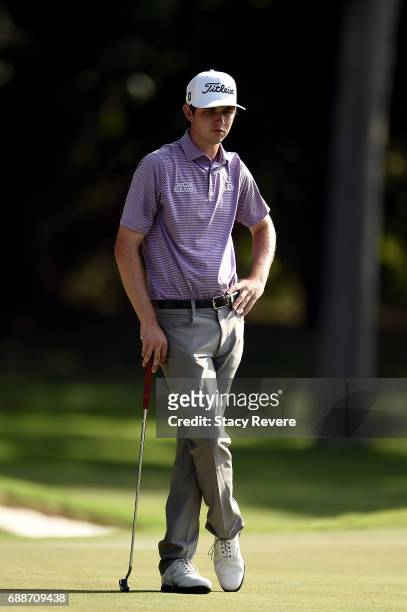 Poston during play on the eighth green during Round Two of the DEAN & DELUCA Invitational at Colonial Country Club on May 26, 2017 in Fort Worth,...
