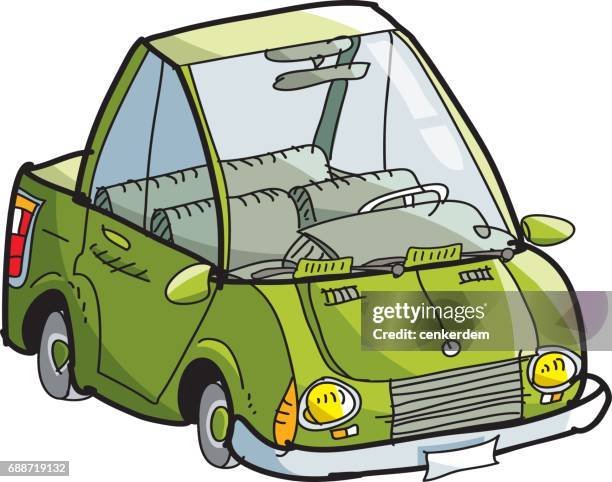 stockillustraties, clipart, cartoons en iconen met schetsmatig koele auto - business icon sets