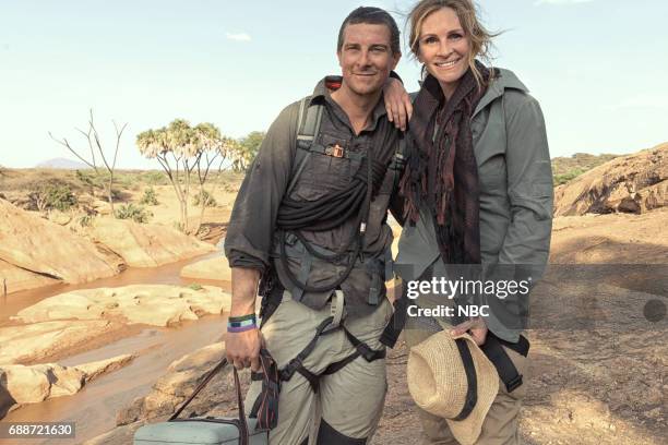 Julia Roberts on Running Wild With Bear Grylls -- Pictured: Bear Grylls, Julia Roberts --