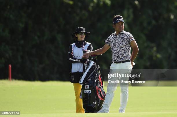 Yuta Ikeda of Japan plays his second shot on the 15th hole during Round Two of the DEAN & DELUCA Invitational at Colonial Country Club on May 26,...