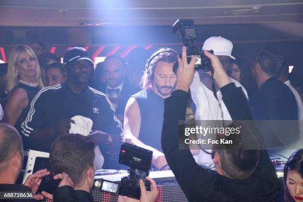 Akon and Bob Sinclar perform during the VIP Room Cannes Akon and Bob Sinclar Concert Party during the 70th annual Cannes Film Festival at on May 25,...