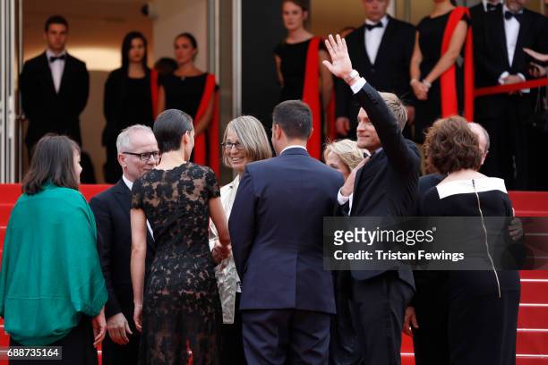 Director of the Cannes Film Festival Thierry Fremaux, French minister of Culture Francoise Nyssen, President of the CNC Frederique Bredin and...
