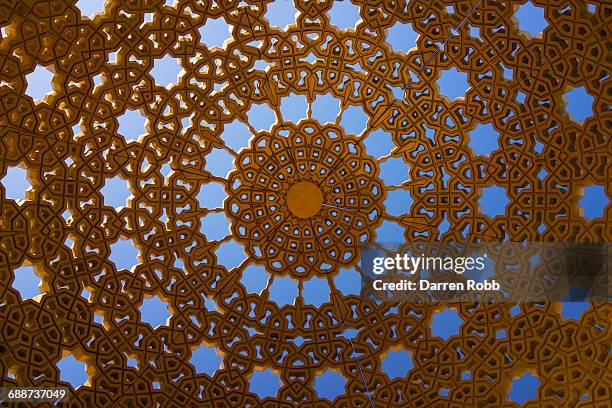 domed roof of gazebo, muttrah promenade, muscat - arabia stock-fotos und bilder