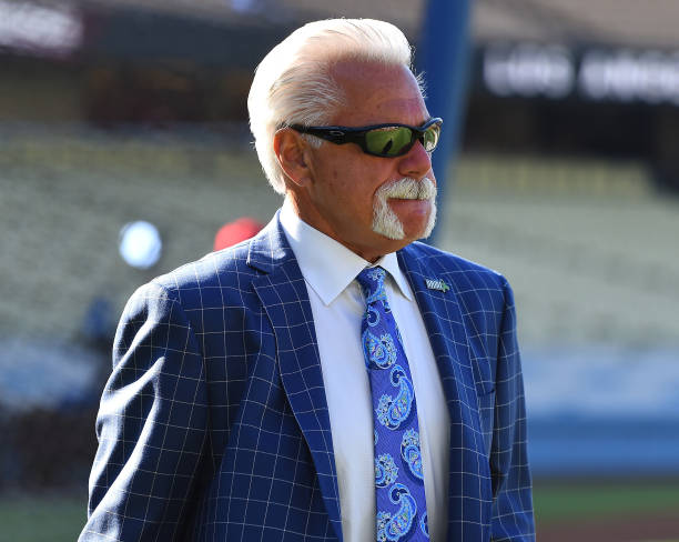 Fox Sports midwest broadcaster Al Hrabosky attends the game between the Los Angeles Dodgers and the St. Louis Cardinals at Dodger Stadium on May 24,...