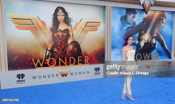 Actress Caity Lotz arrives for the Premiere Of Warner Bros. Pictures' "Wonder Woman" held at the Pantages Theatre on May 25, 2017 in Hollywood,...
