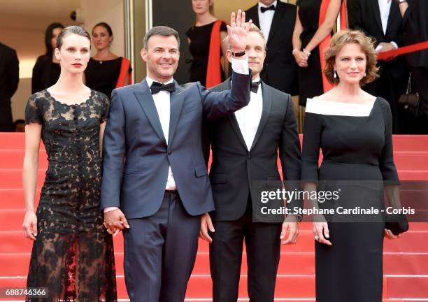 Marine Vacth, director Francois Ozon, Jeremie Renier and Jacqueline Bisset attend the "Amant Double " premiere during the 70th annual Cannes Film...