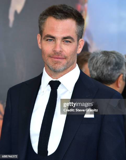 Chris Pine arrives at the Premiere Of Warner Bros. Pictures' "Wonder Woman" at the Pantages Theatre on May 25, 2017 in Hollywood, California.