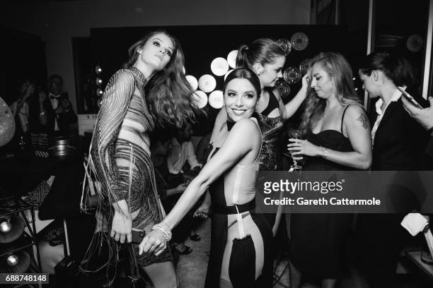 Alexina Graham and Eva Longoria attend L'Oreal Paris Cinema Club party during the 70th Cannes Film Festival at Martinez Hotel on May 24, 2017 in...