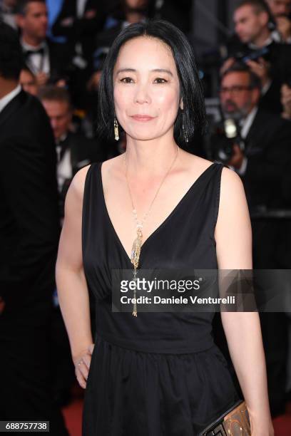 Director Naomi Kawase attends the "In The Fade " screening during the 70th annual Cannes Film Festival at Palais des Festivals on May 26, 2017 in...
