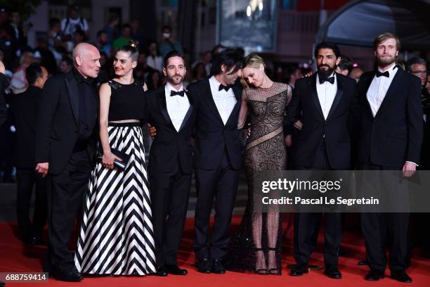 Johannes Krisch, Samia Muriel Chancrin, Denis Moschitto, director Fatih Akin, Diane Kruger, Numan Acar and Ulrich Brandhoff attend the "In The Fade "...