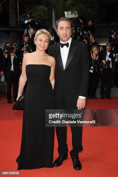 Daniela D'Antonio and Paolo Sorrentino attend the "In The Fade " screening during the 70th annual Cannes Film Festival at Palais des Festivals on May...
