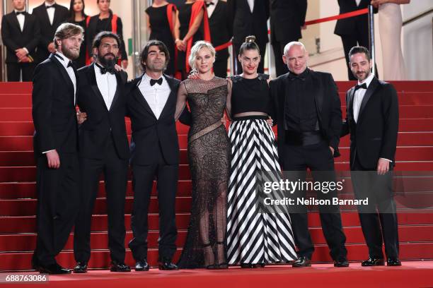 Ulrich Brandhoff, Numan Acar, director Fatih Akin, Diane Kruger, Samia Muriel Chancrin, Johannes Krisch and Denis Moschitto attend the "In The Fade "...