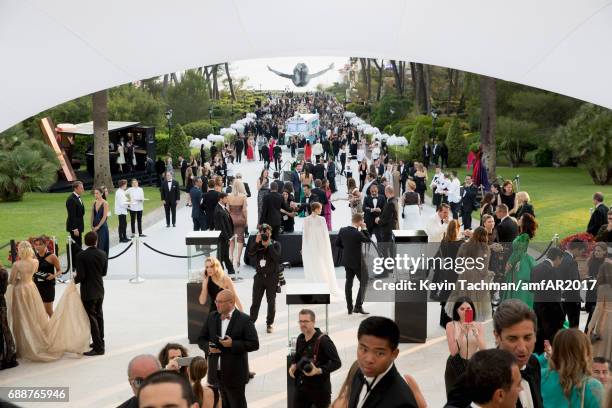 General view of atmosphere at the amfAR Gala Cannes 2017 at Hotel du Cap-Eden-Roc on May 25, 2017 in Cap d'Antibes, France.