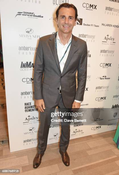 Pedro de la Rosa attends the Amber Lounge Fashion Monaco 2017 at Le Meridien Beach Plaza Hotel on May 26, 2017 in Monaco, Monaco.