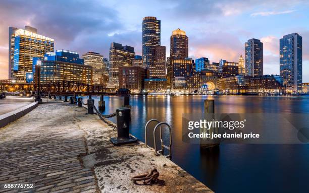 sunset, boston, skyline, massachusetts, america - ambientação - fotografias e filmes do acervo