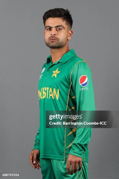 Ahmed Shehzad of Pakistan poses during the portrait session at the Malmaison Hotel on May 26, 2017 in Birmingham, England.