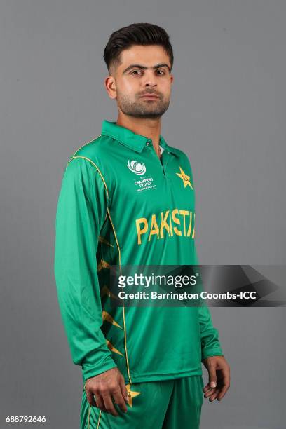 Ahmed Shehzad of Pakistan poses during the portrait session at the Malmaison Hotel on May 26, 2017 in Birmingham, England.