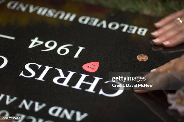 Fans mourn graveside after funeral services for Soundgarden frontman Chris Cornell at Hollywood Forever Cemetery on May 26, 2017 in Hollywood,...