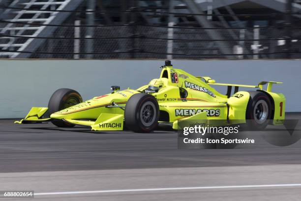 Simon Pagenaud on Carb Day during the final practice for the 101st Indianapolis on May 26 at the Indianapolis Motor Speedway in Indianapolis, Indiana.