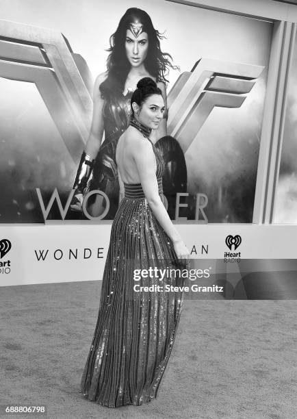 Gal Gadot arrives at the Premiere Of Warner Bros. Pictures' "Wonder Woman" at the Pantages Theatre on May 25, 2017 in Hollywood, California.