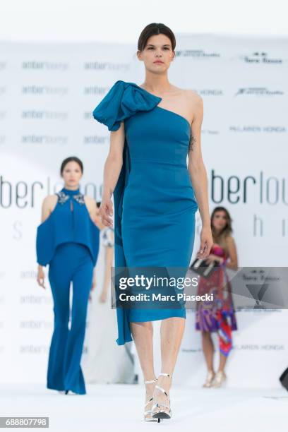 Model walks the runway during the Amber Lounge 2017 at on May 26, 2017 in Monaco, Monaco.