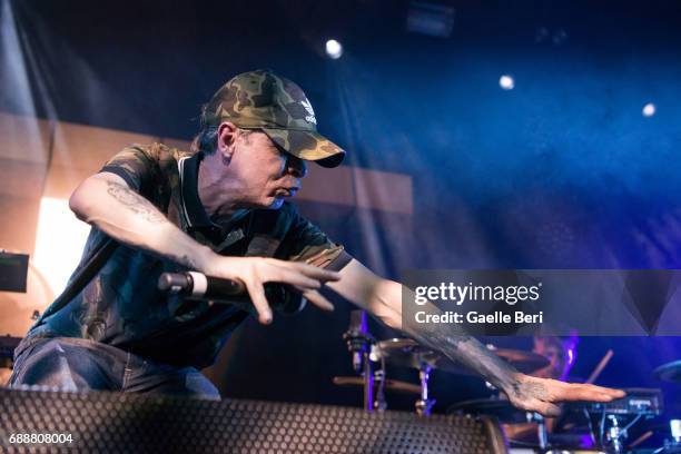 Leftfield performs live at the Barrowland Ballroom on May 26, 2017 in Glasgow, Scotland.