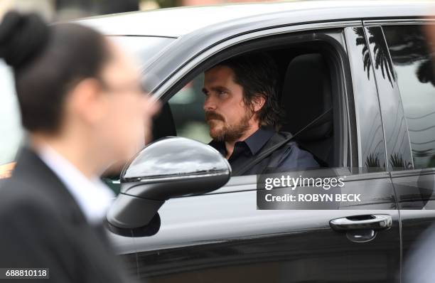 Actor Christian Bale arrives at Hollywood Forever Ceremony for the funeral and memorial service for Soundgarden frontman Chris Cornell, May 26, 2017...