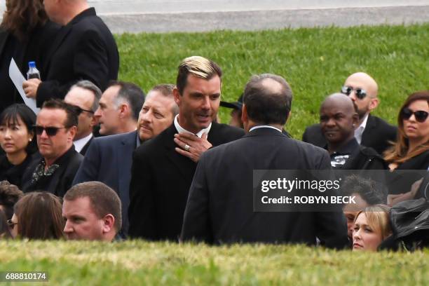 Musician and actor Gavin Rossdale attends the funeral and memorial service for Soundgarden frontman Chris Cornell, May 26, 2017 at Hollywood Forever...