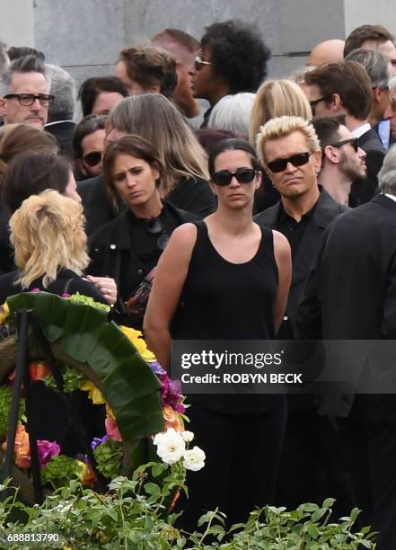 Rocker Billy Idol attends the funeral and memorial service for Soundgarden frontman Chris Cornell, May 26, 2017 at Hollywood Forever Cemetery in Los...