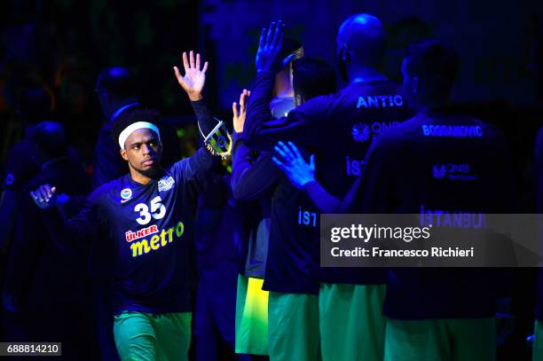 Bobby Dixon, #35 of Fenerbahce Istanbul before the Championship Game 2017 Turkish Airlines EuroLeague Final Four between Fenerbahce Istanbul v...