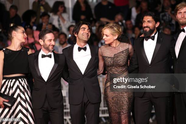 Samia Muriel Chancrin, Denis Moschitto, director Fatih Akin, Diane Kruger, Numan Acar and Ulrich Brandhoff attend the "In The Fade " screening during...